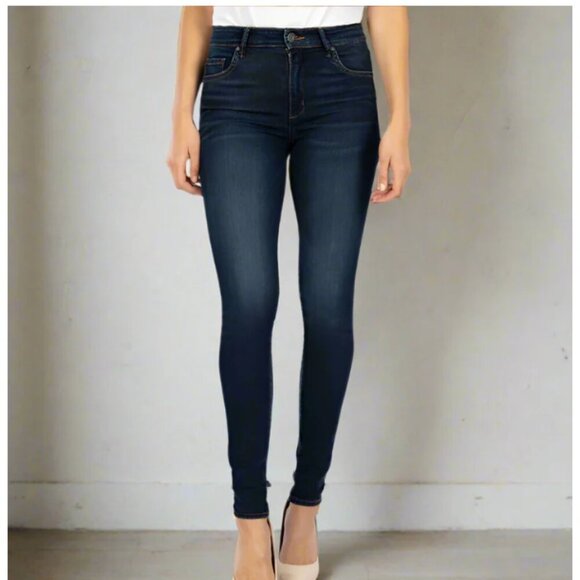 KUT From The Kloth Mia High Rise Toothpick Skinny Jean Womens 8 Blue Denim - Picture 1 of 9